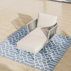 Phi Villa Patio Modern Metal And Rope Rattan Conversation Sofa Set With Coffee Table -Phi Villa phi villa patio modern rope rattan conversation sofa set1