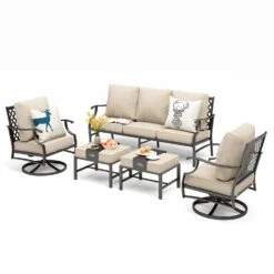 Phi Villa 7-Seater Patio Steel Sofa With Cushions And Multi-fuctional Ottomans 39 Phi Villa 7-Seater Patio Steel Sofa With Cushions And Multi-fuctional Ottomans -Phi Villa phi villa patio steel conversation sofa set04 c9688633 f56f 46d1 b94f c6b7abe83760