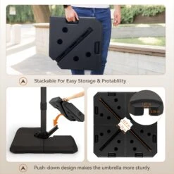 Phi Villa Heavy Duty Base Weights Stand For Outdoor Patio Umbrella -Phi Villa phi villa patio umbrella base weights stand06
