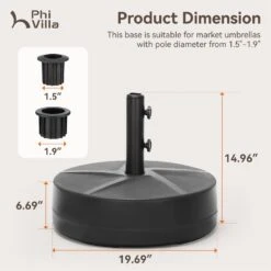 Phi Villa Heavy Duty Base Weights Stand For Outdoor Patio Umbrella -Phi Villa phi villa patio umbrella base weights stand08 454c3d4e 20b2 4560 af99 0d3c081a7321