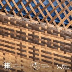 $499 PHI VILLA 3 PC Rattan Swivel Rocking Chairs Outdoor Conversation Set -Phi Villa phi villa rattan swivel chairs conversation set05