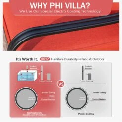 Phi Villa 5-Seater Outdoor Steel & Rattan Sofa Set With Rectangle Fire Pit Table 30 Phi Villa 5-Seater Outdoor Steel & Rattan Sofa Set With Rectangle Fire Pit Table -Phi Villa phi villa wicker steel outdoor conversation sofa11 07496ee0 f8a6 4b17 ae59 43a8de414176
