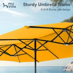 PHI VILLA 13ft 11-Color Double-Sided Outdoor Large Umbrella -Phi Villa phi villa 13ft double sided umbrella01 214bbe61 35b0 4232 9f7a babc4c7a830a