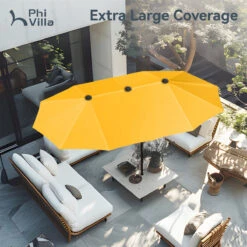 PHI VILLA 13ft 11-Color Double-Sided Outdoor Large Umbrella -Phi Villa phi villa 13ft double sided umbrella02 77d93e88 b0fa 4eda 9053 1014ce086e54