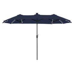 PHI VILLA 13Ft Double-Sided Umbrella - Solar Powered LED Lights, Adjustable Crank, And Durable Construction -Phi Villa phi villa 13ft double sided umbrella05 408cef9b b4f3 4608 917b 26adce384a1b