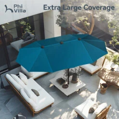 PHI VILLA 13ft 11-Color Double-Sided Outdoor Large Umbrella -Phi Villa phi villa 13ft double sided umbrella05 573b7a43 c87b 4720 a94c b39628c86805