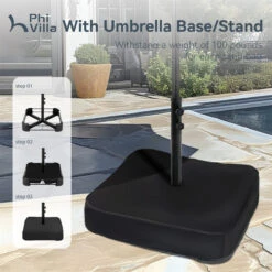 PHI VILLA 15ft 11-Color Double-Sided Patio Extra Large Twin Umbrella -Phi Villa phi villa 15ft double sided umbrella02 506cca02 e768 476b 981f 1cc15f204db0