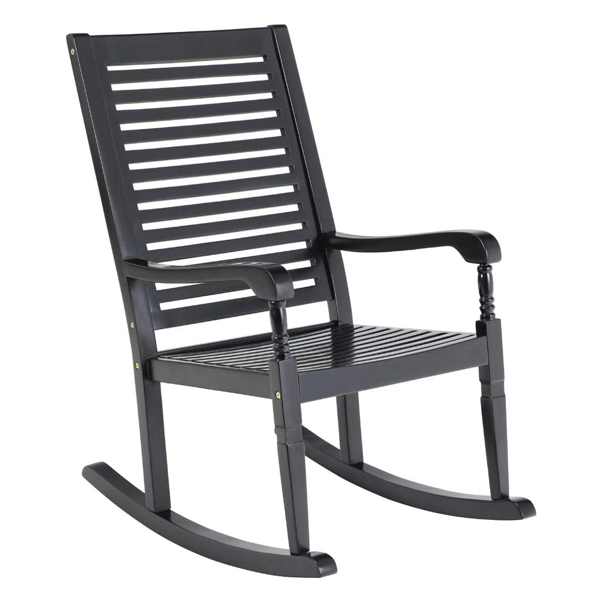 PHI VILLA Outdoor 1 Piece Acacia Wood Rocking Chair Garden Rocker Chair 7 PHI VILLA Outdoor 1 Piece Acacia Wood Rocking Chair Garden Rocker Chair - Image 5