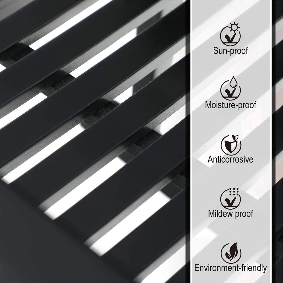 PHI VILLA Outdoor 1 Piece Acacia Wood Rocking Chair Garden Rocker Chair 9 PHI VILLA Outdoor 1 Piece Acacia Wood Rocking Chair Garden Rocker Chair - Image 7